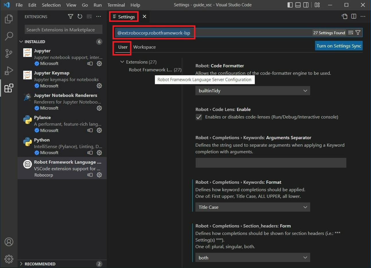 The previous step opens the RF-LS configuration pane.